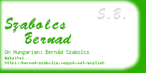 szabolcs bernad business card
