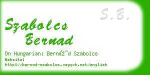 szabolcs bernad business card